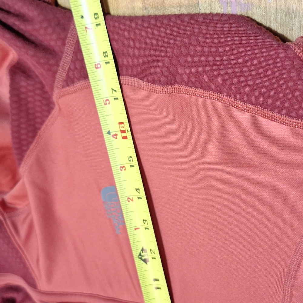 North Face‎ Base Layer Flight Series Cardinal Red Hooded Mask Thumb Holes Med-Lg - Picture 3 of 11